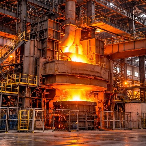 Fasilitas smelter dan proses pengolahan material industri